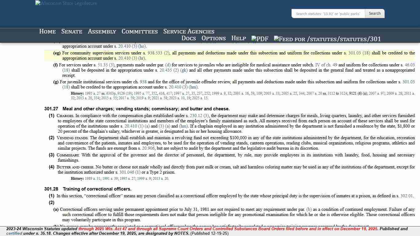 Wisconsin Legislature: 301.26(4)(eg)